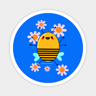 Happy Bee Magnet